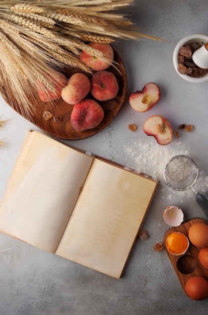 Książka kucharska i składniki